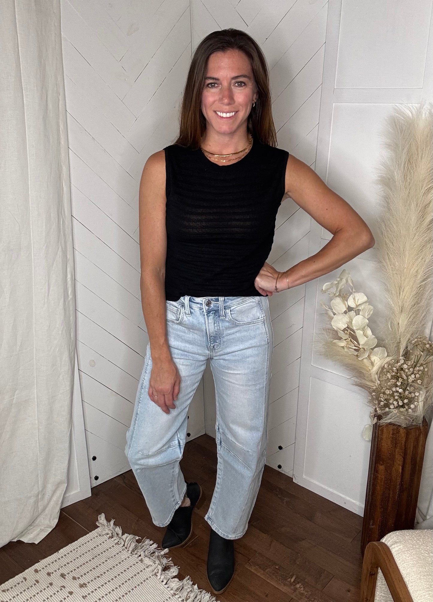 Flying Monkey68: High Rise Light Washed Barrel Jeans