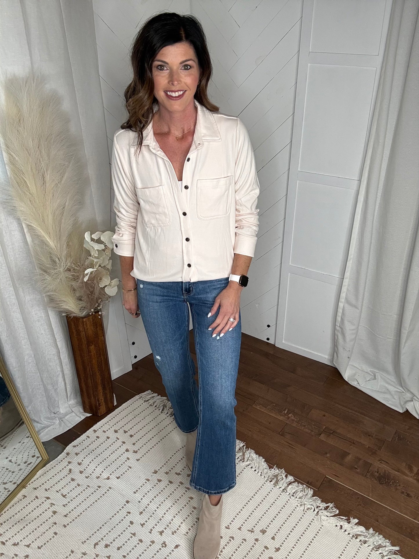 Ivory Super Soft Button Up