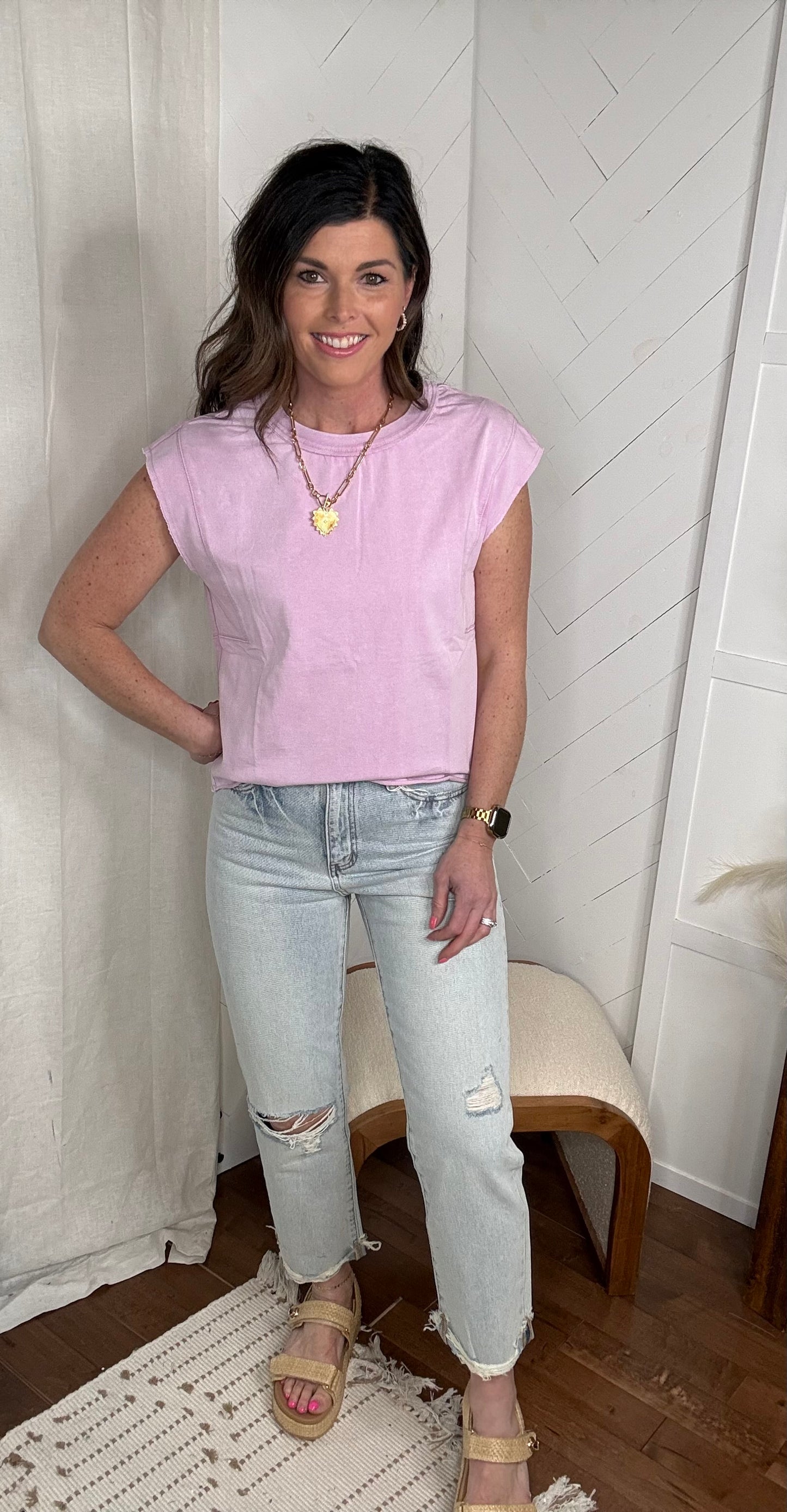Vintage Blush Boxy Tee