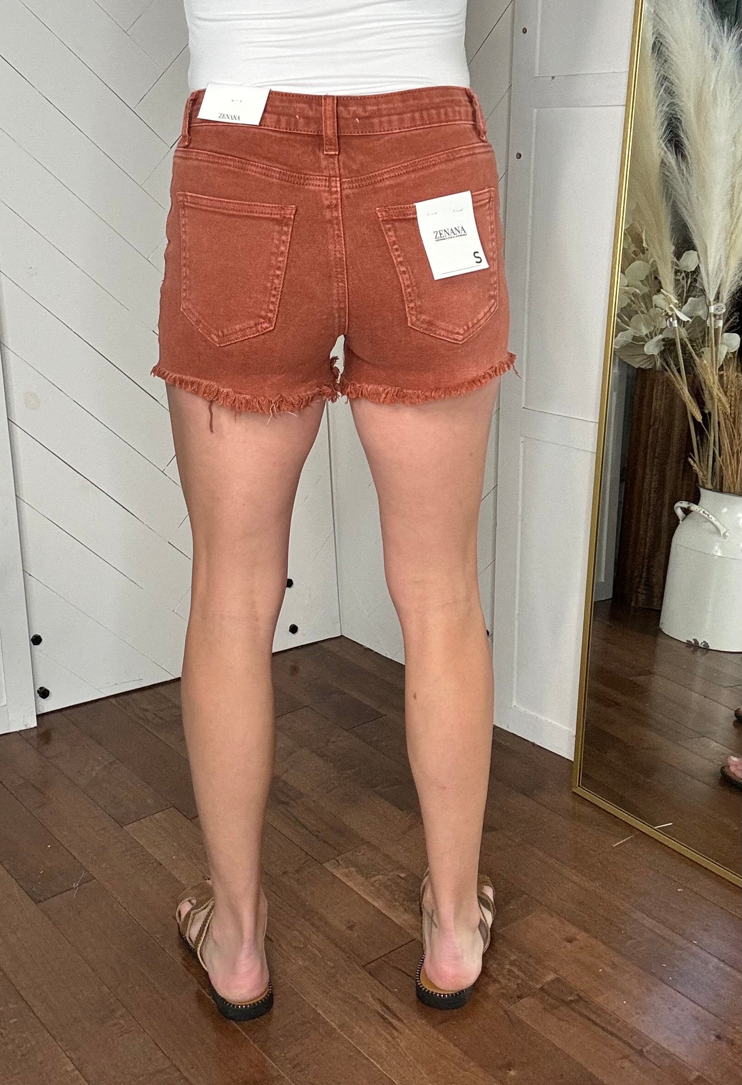 Rust Acid Washed Shorts