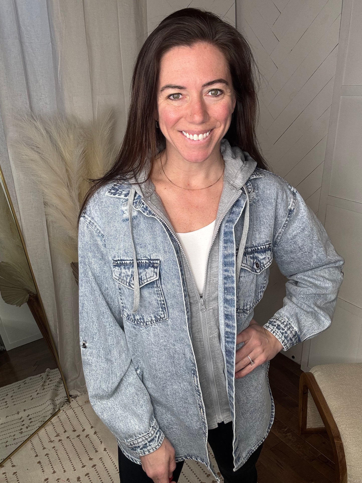 Vintage Denim with Hoodie