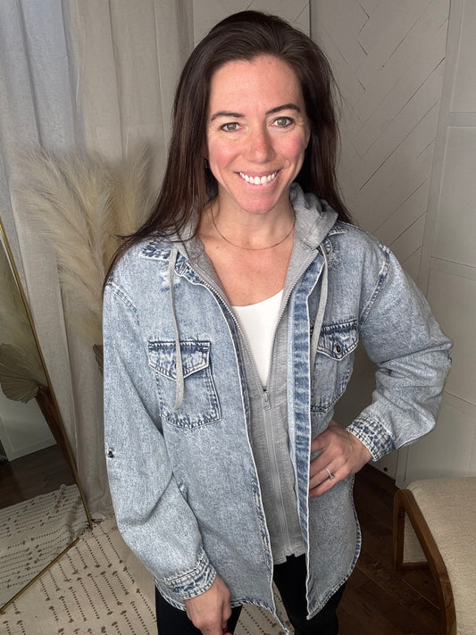 Vintage Denim with Hoodie