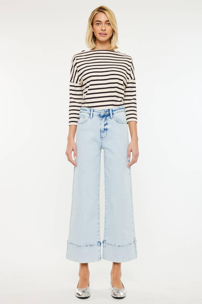 KanCan85: High Rise Cropped Wide Leg