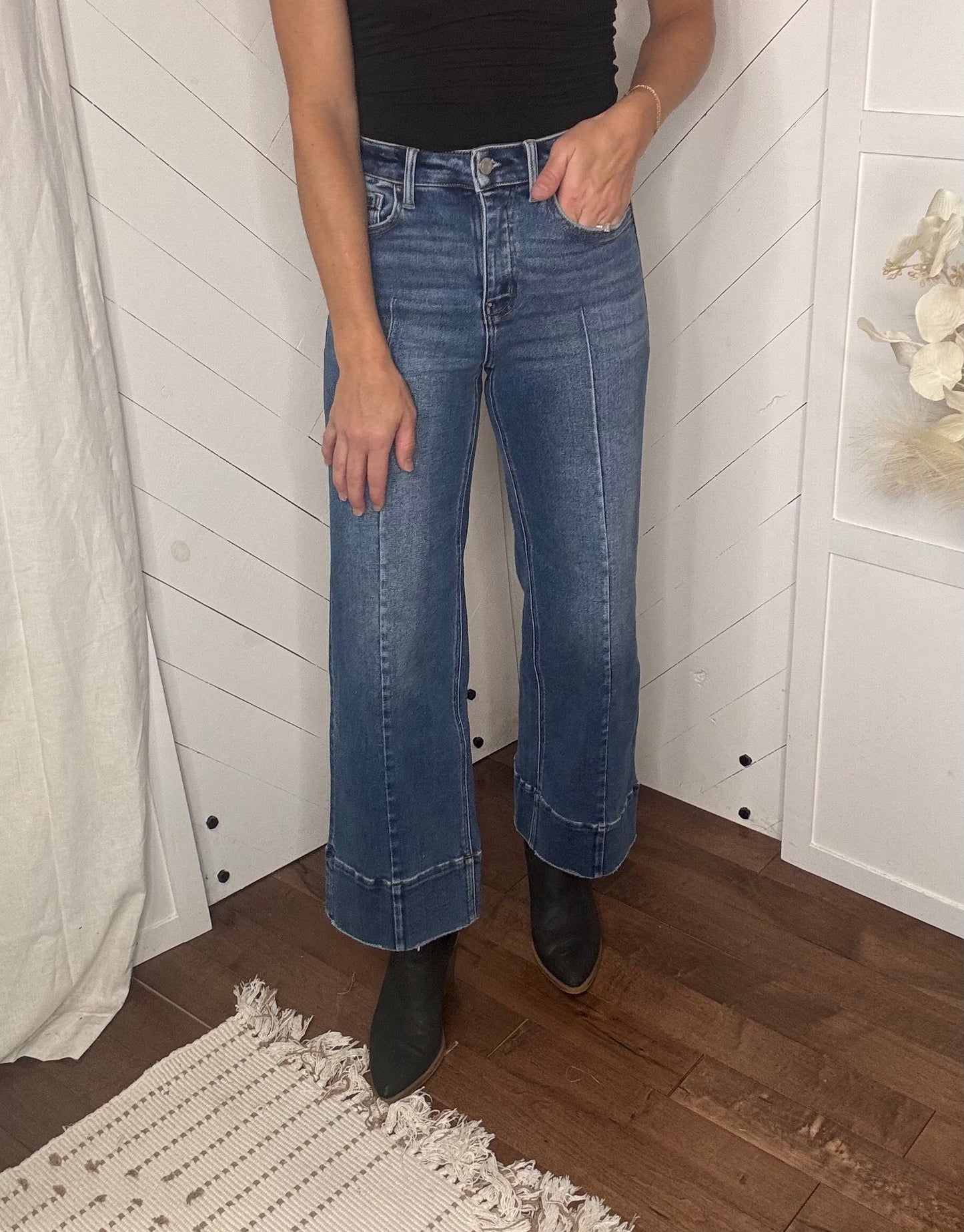 Vervet92: High Rise Pin Tuck Wide Legs