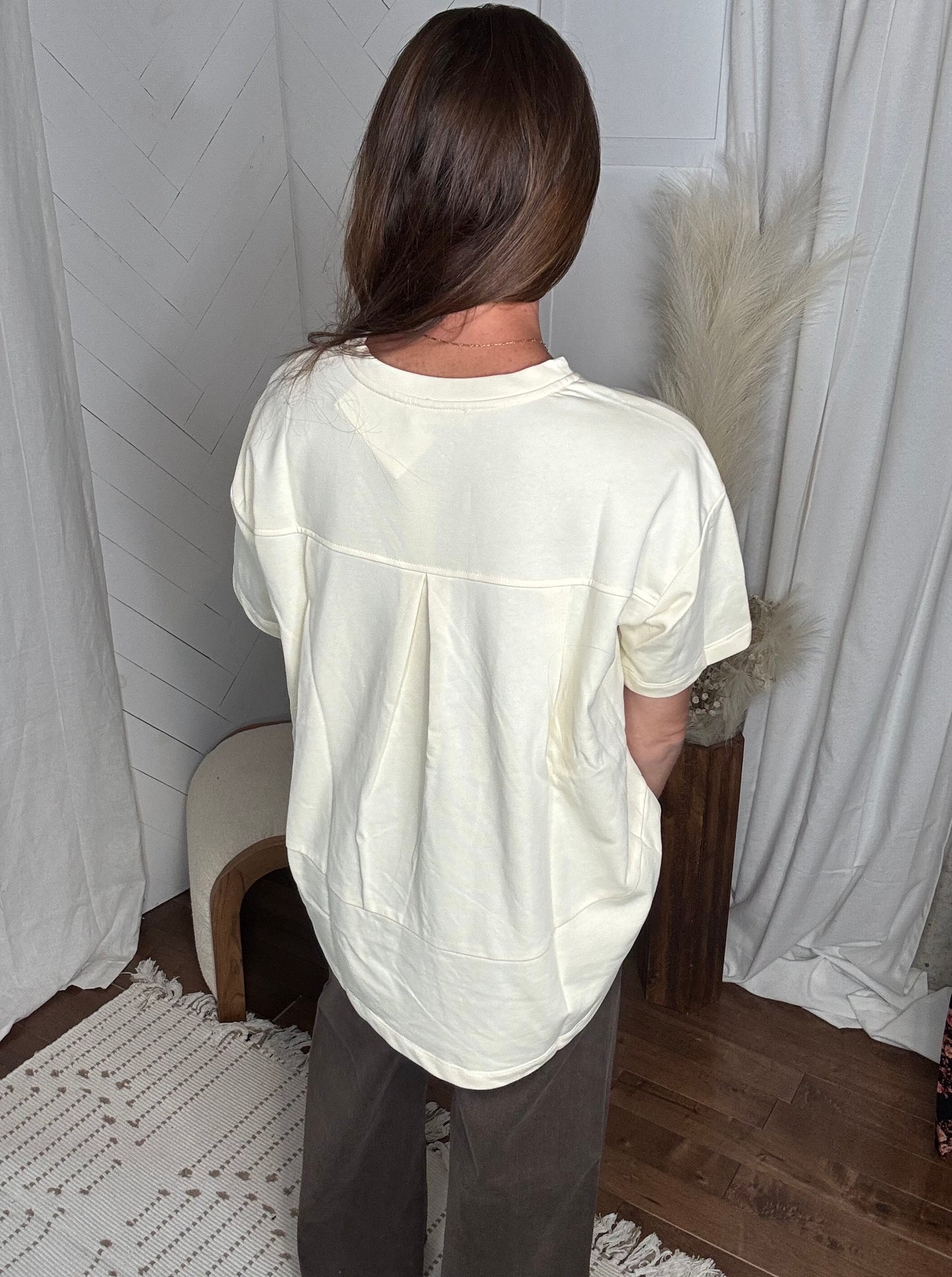 Slouch + Sway Top: Ivory