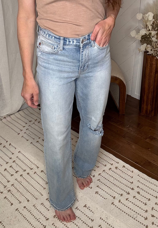 Judy Blue600: High Waist 90's Straight Leg