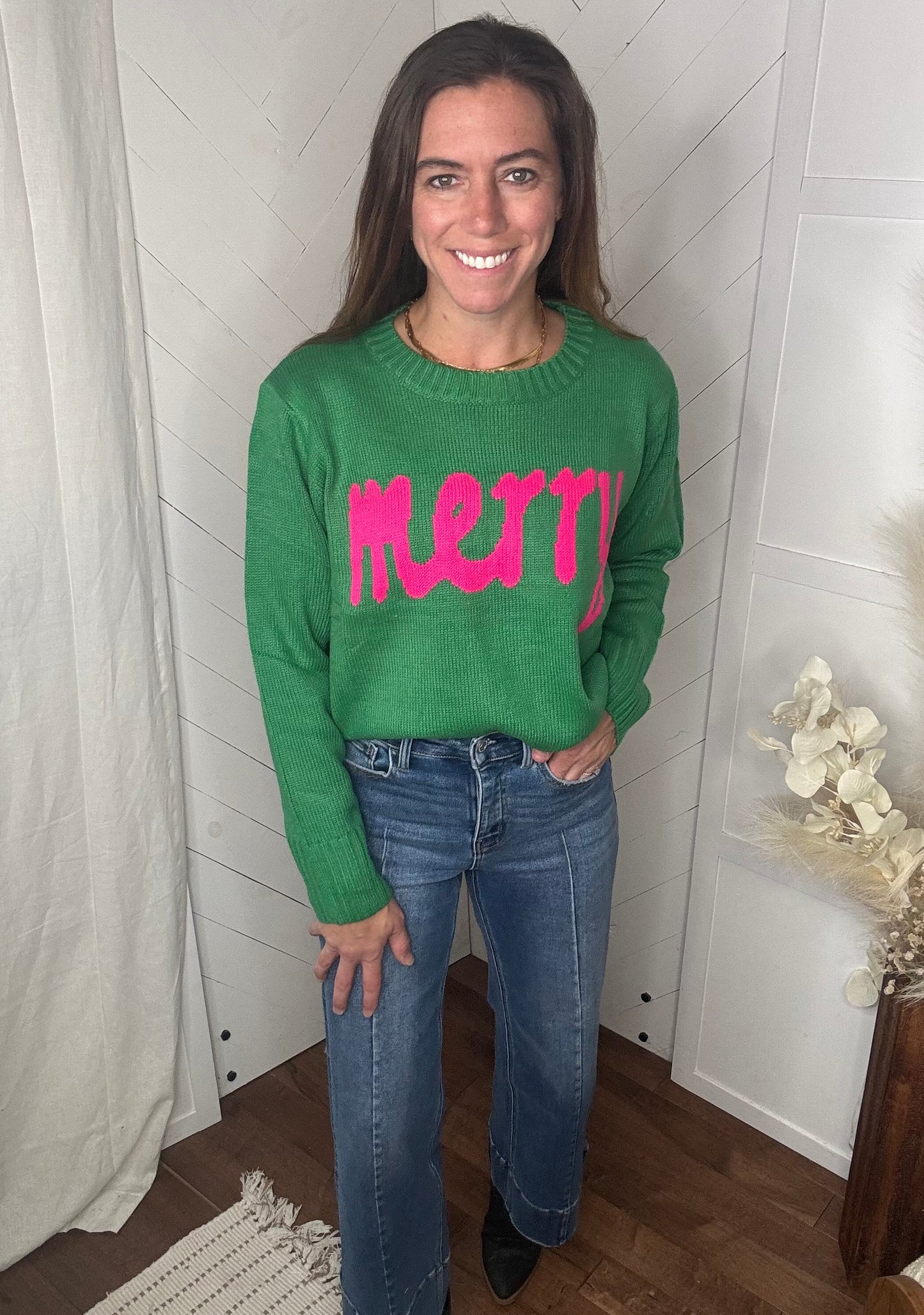 Mint Green Merry Sweater