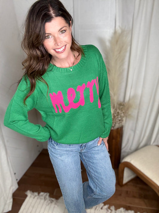 Mint Green Merry Sweater