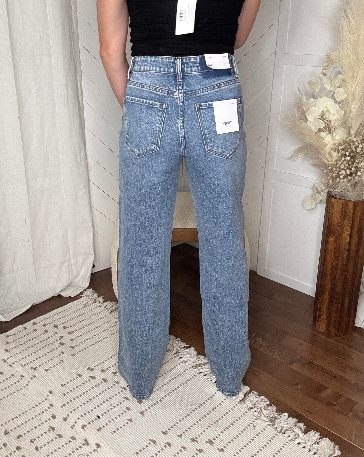 Vervet42: 90'S Super High Rise Wide Leg Jeans
