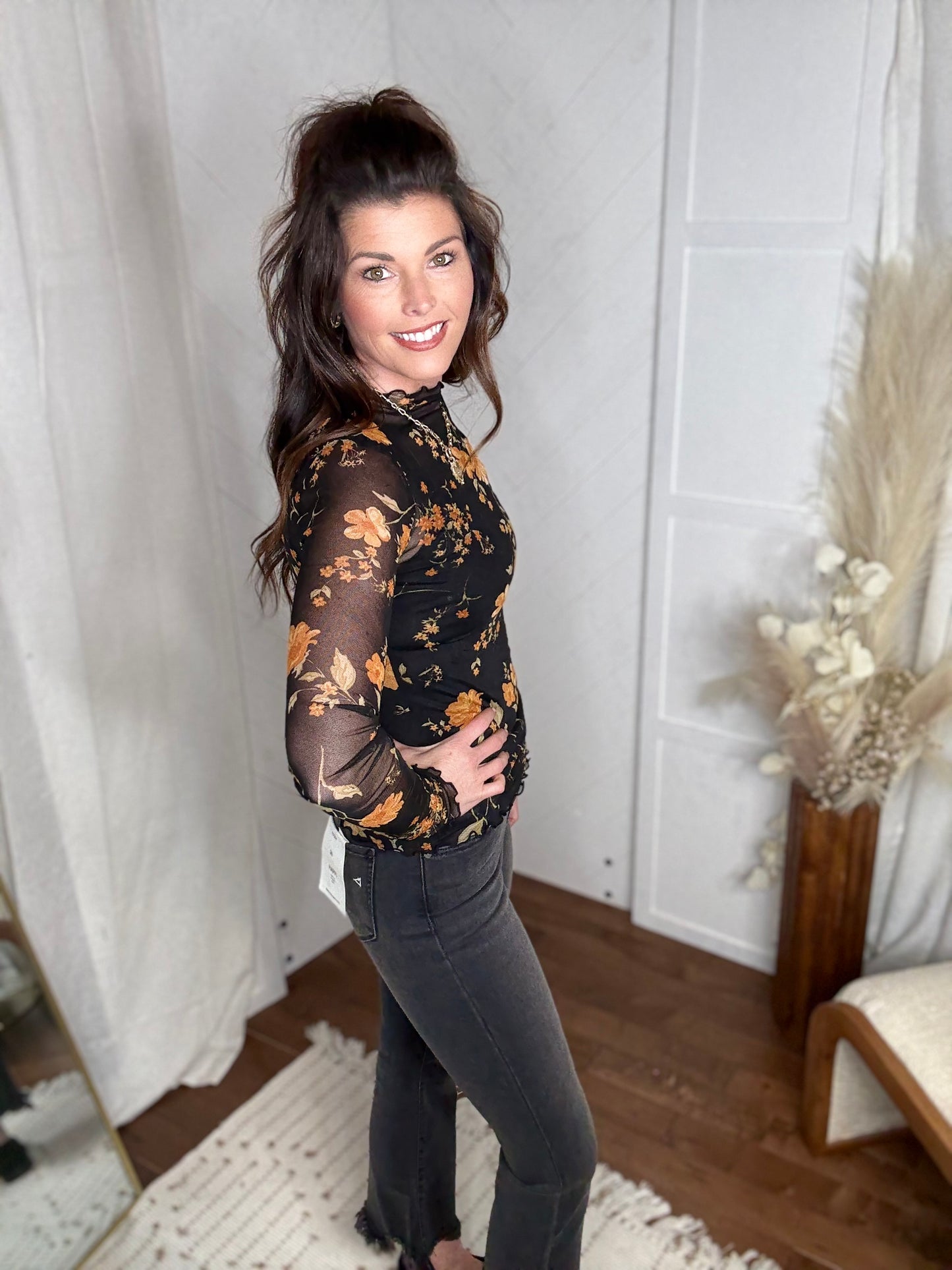 Midnight Peter Mesh Top