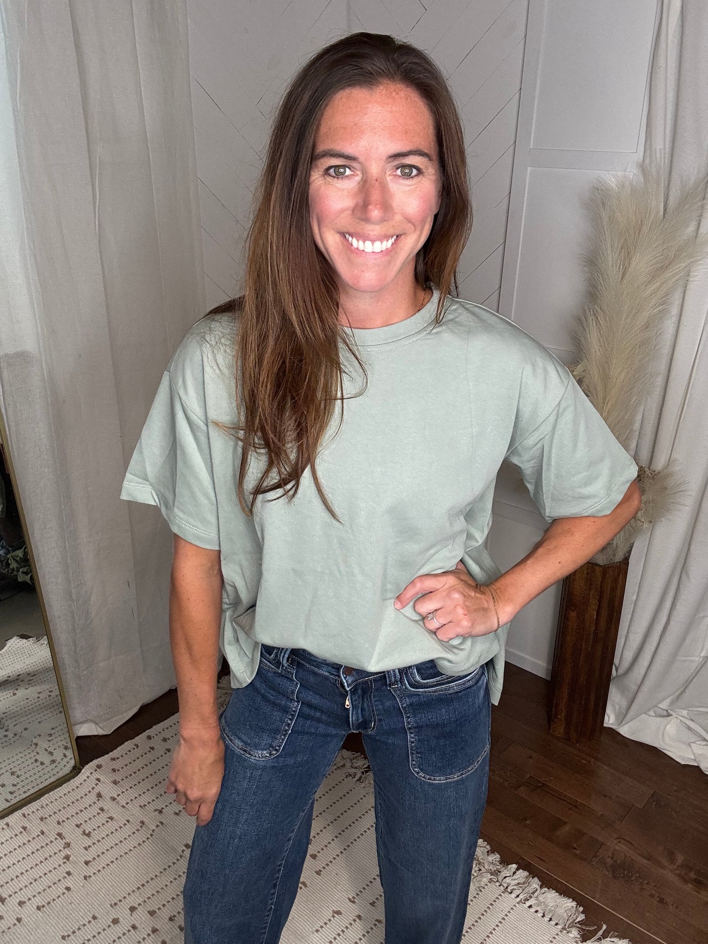Slouch + Sway Top: Mint