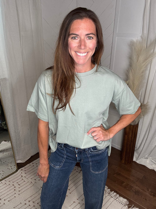Slouch + Sway Top: Mint