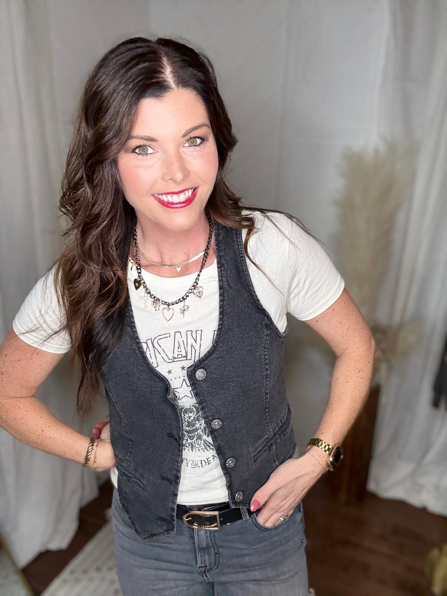 Midnight Edge Denim Vest