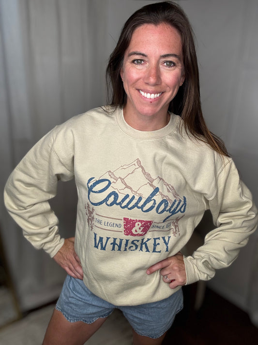 Cowboys + Whiskey Sweatshirt