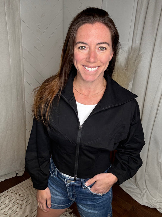 Urban Edge Zip Up: Black