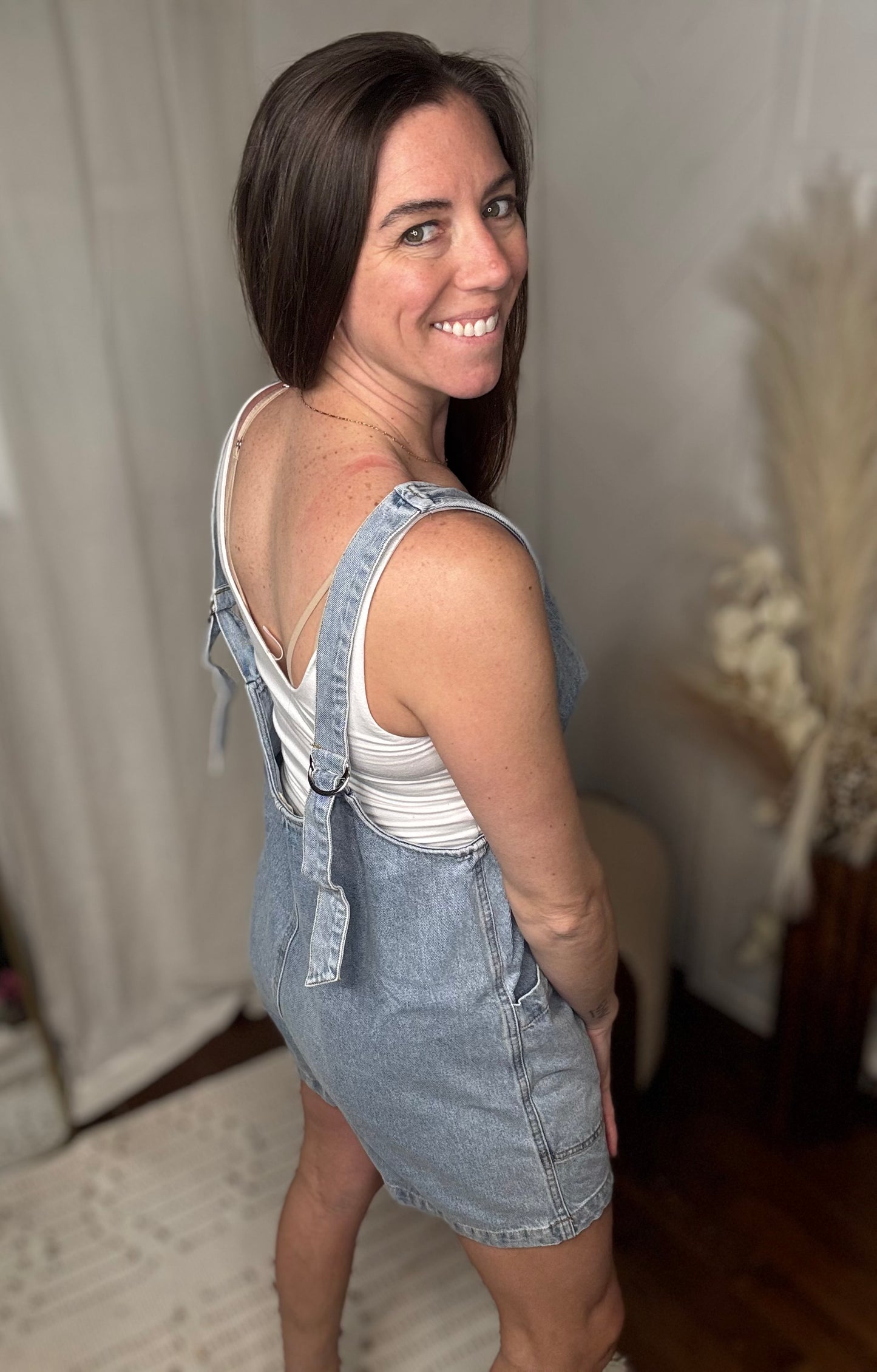 Vintage Vibes Overall Shorts