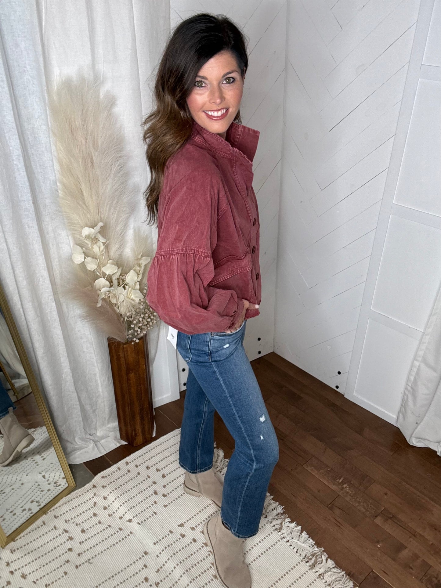 Maroon Western Jacket