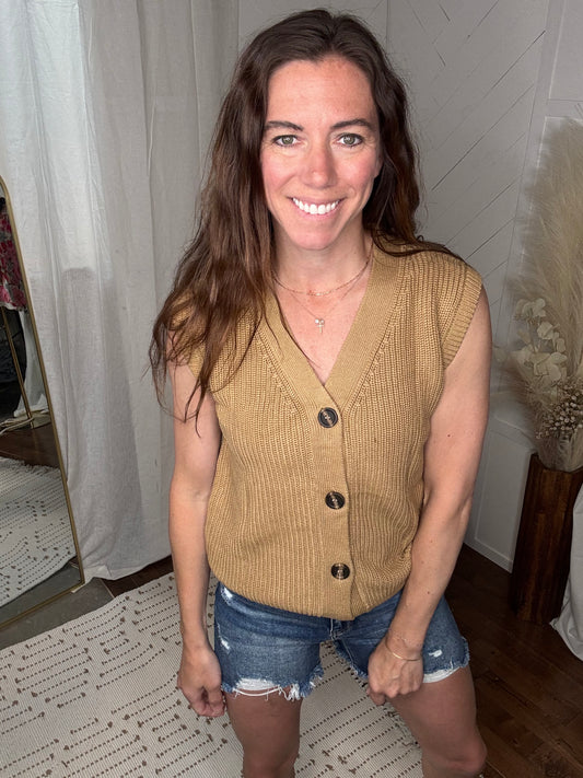 Chocolate V-Neck Sweater Vest