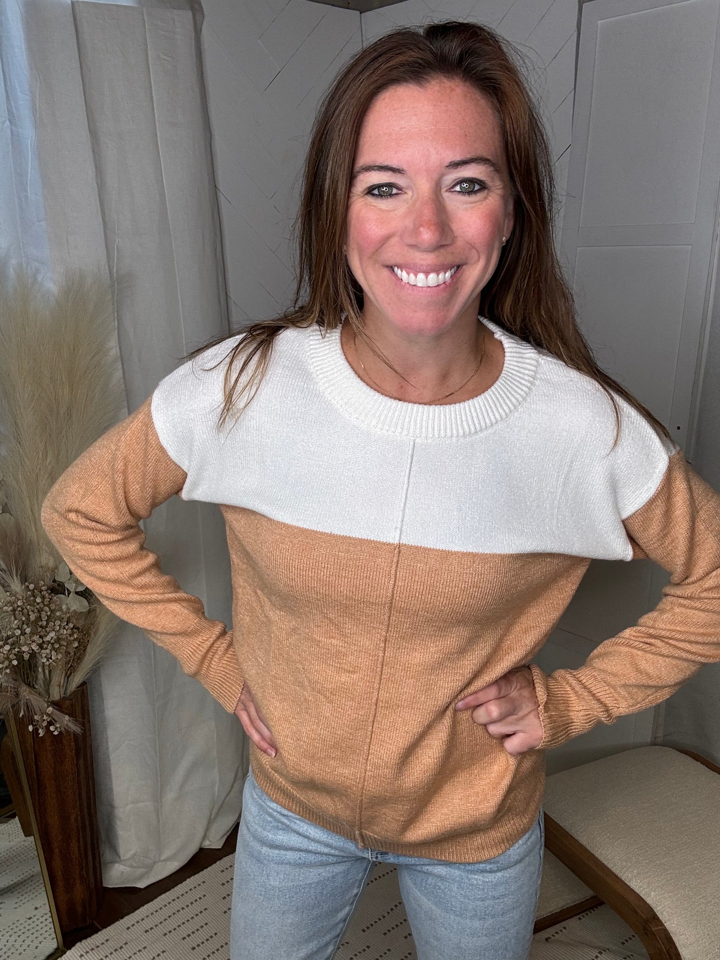 Toffee Block Sweater