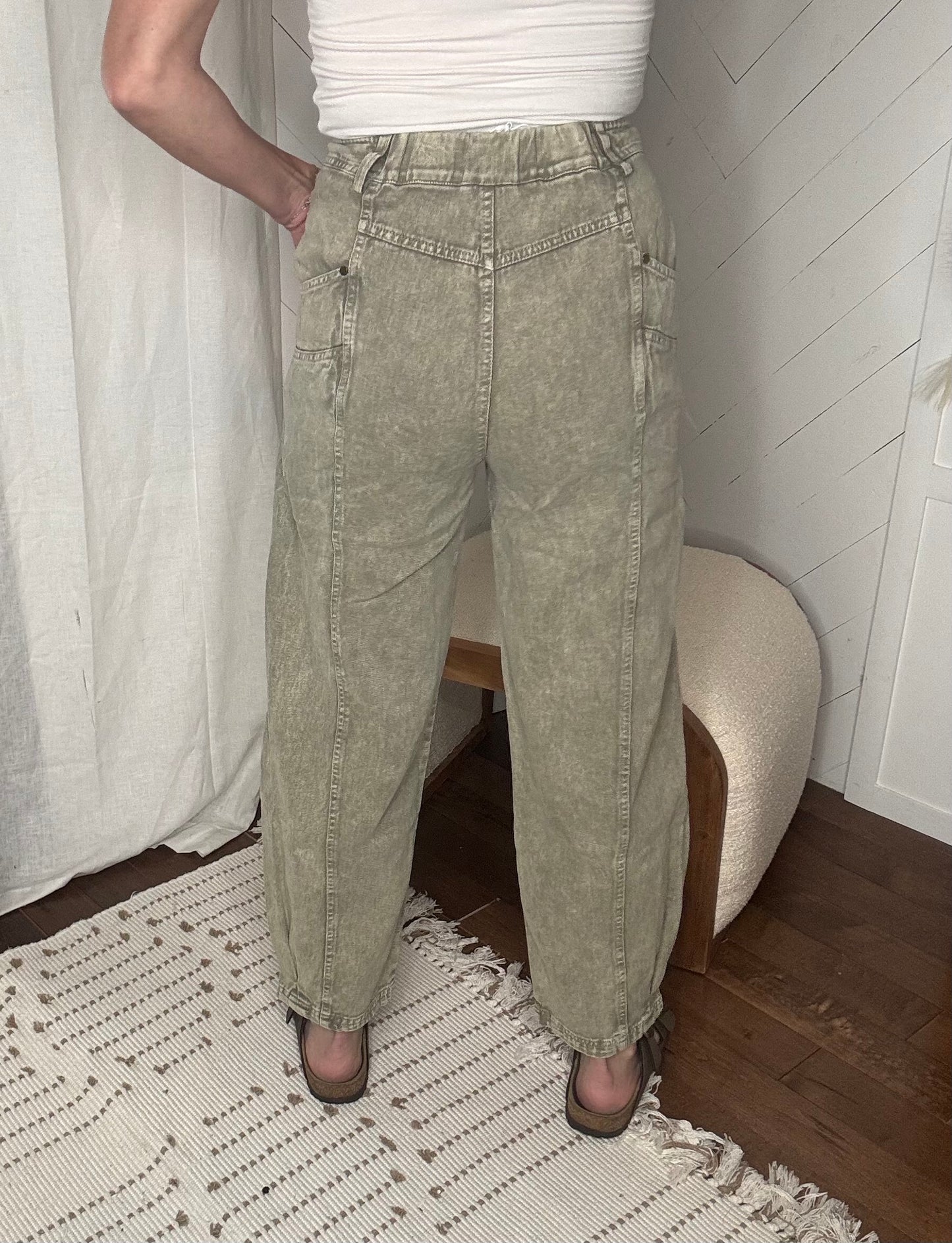 Mica Olive High Rise Jogger Crop