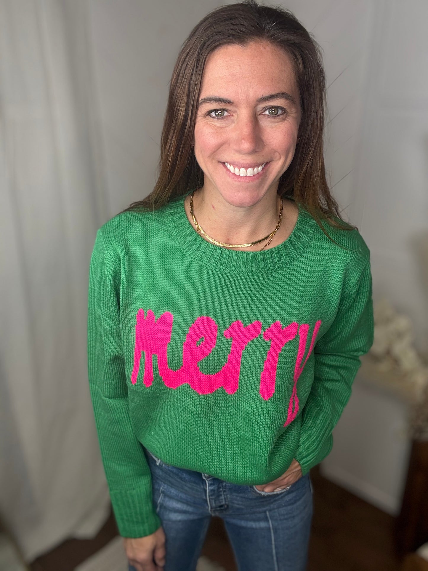 Mint Green Merry Sweater