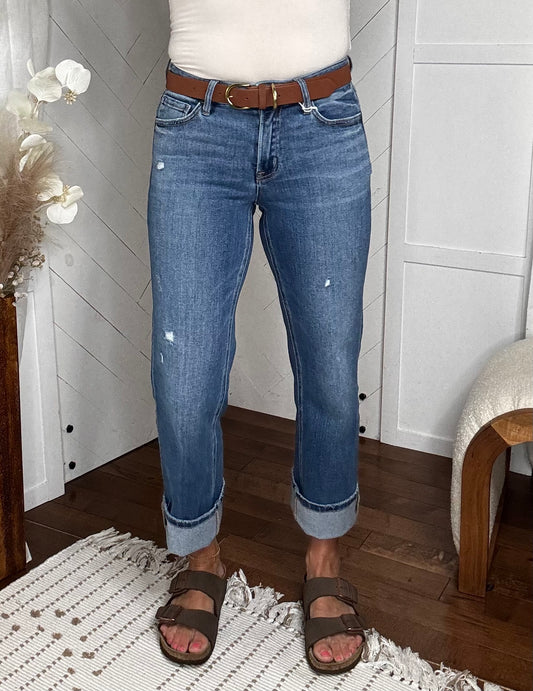 Vervet42: Melissa Mid Rise Straight Leg