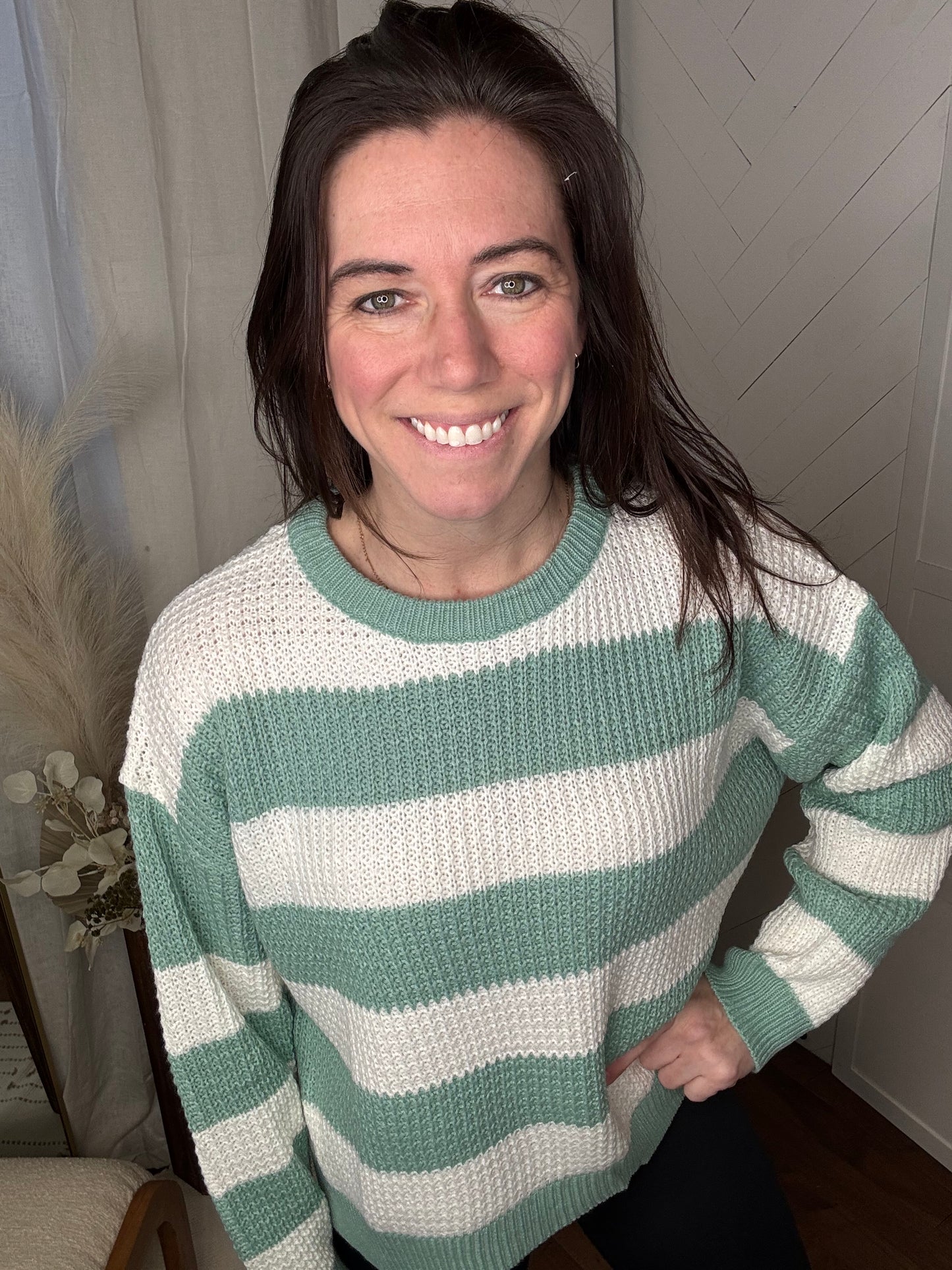 Chic Sage Knit Sweater