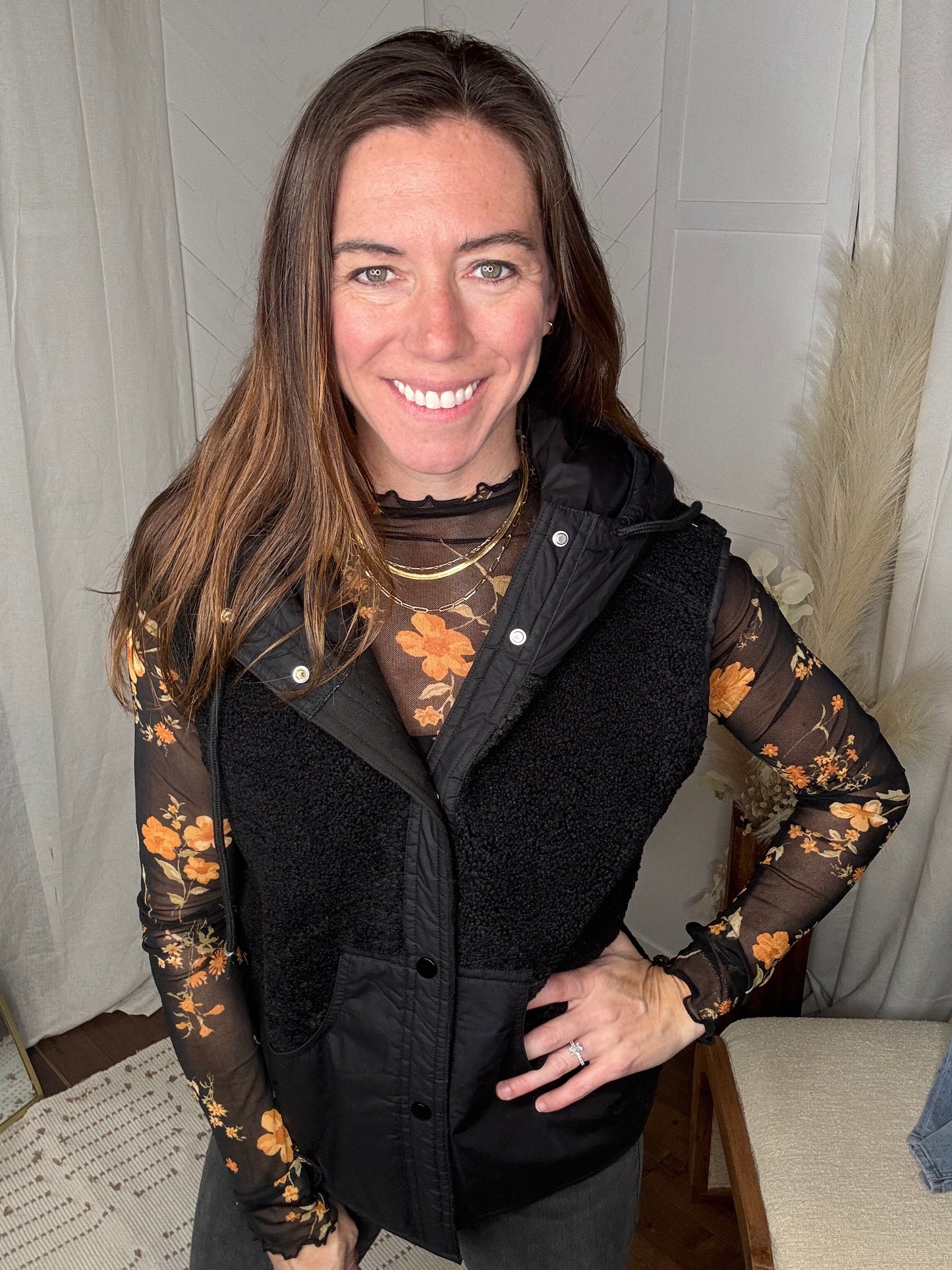 Midnight Peter Mesh Top