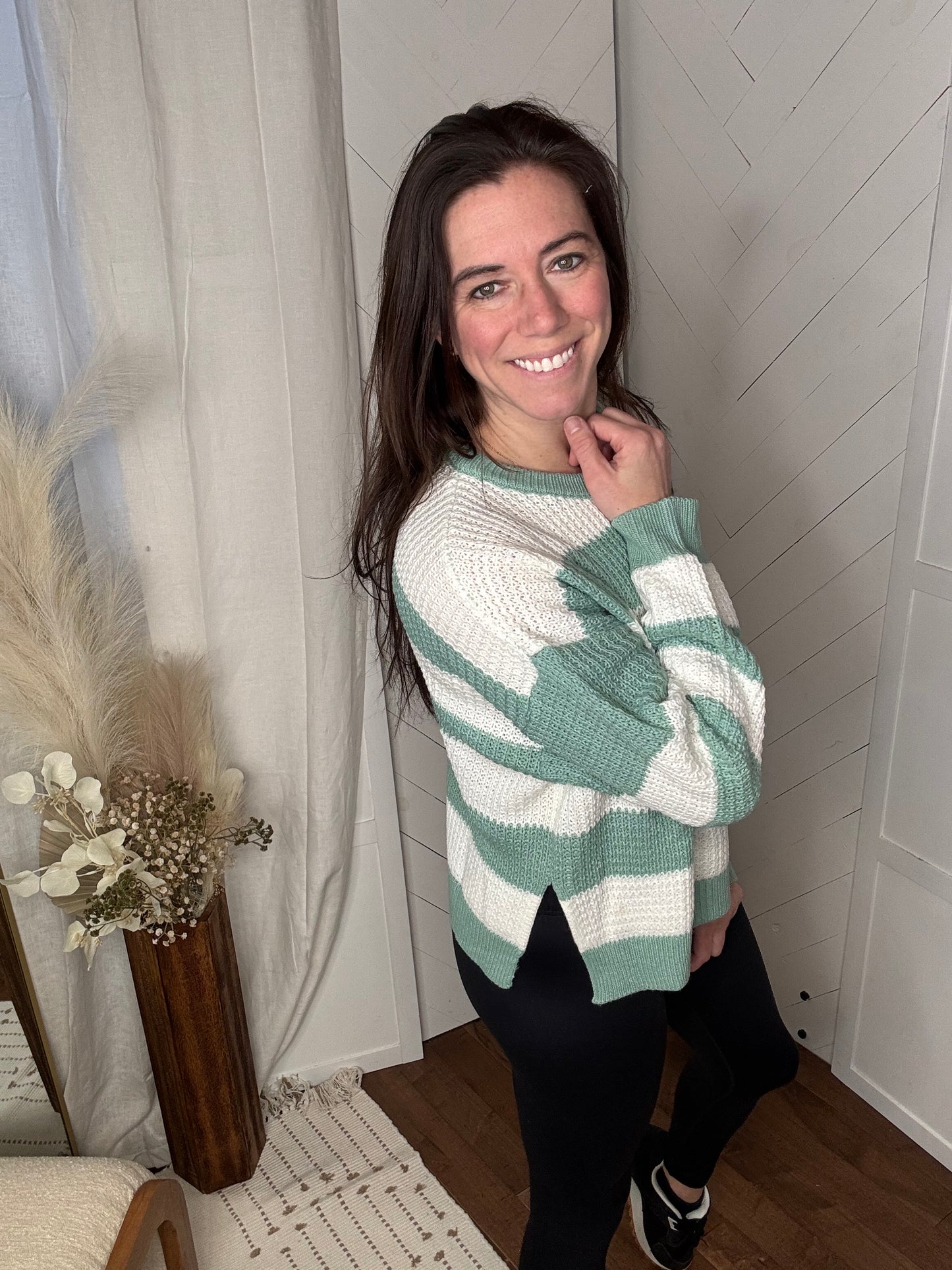 Chic Sage Knit Sweater