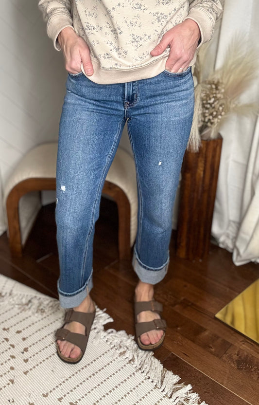 Vervet42: Melissa Mid Rise Straight Leg