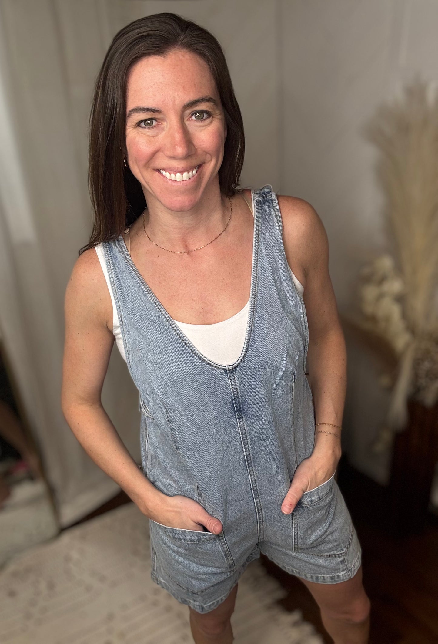 Vintage Vibes Overall Shorts