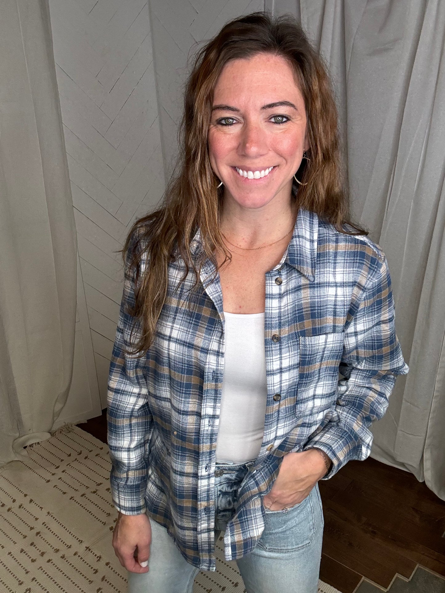 Moody Blues Flannel Button Down