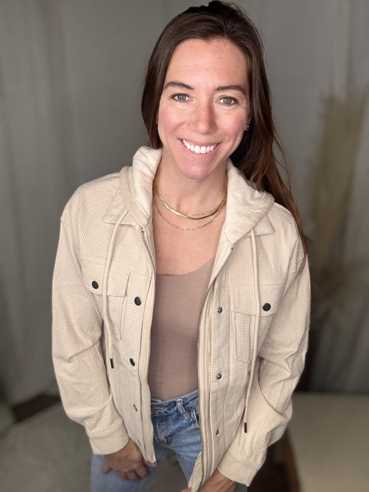 Barely Beige Zip-up Jacket