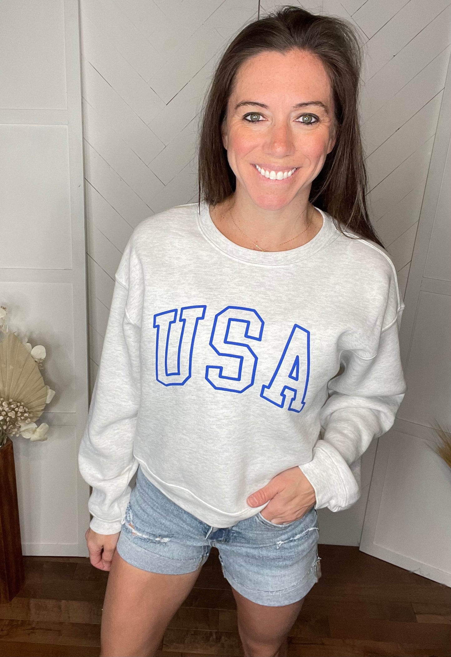 USA Sweatshirt: Blue