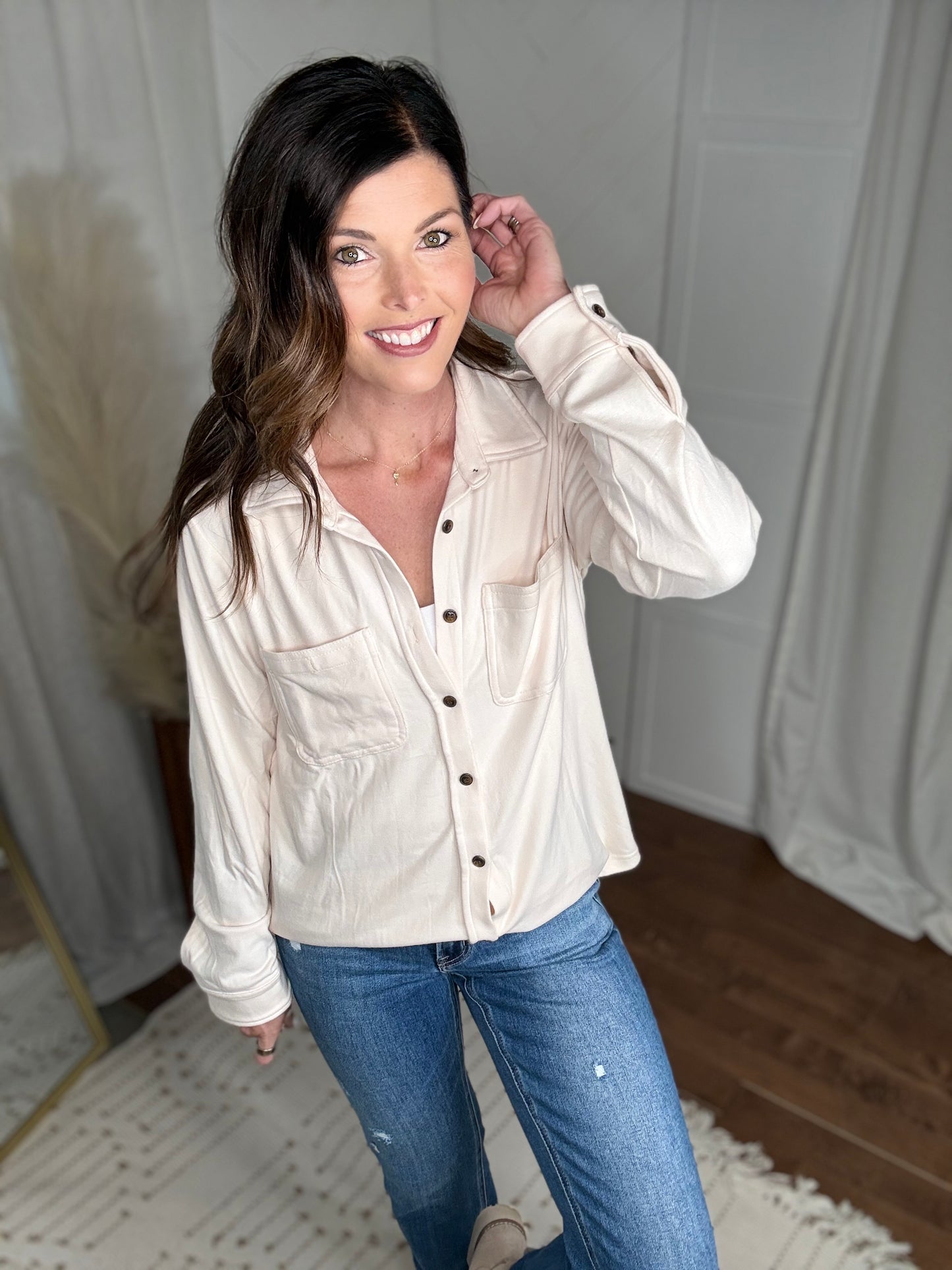 Ivory Super Soft Button Up