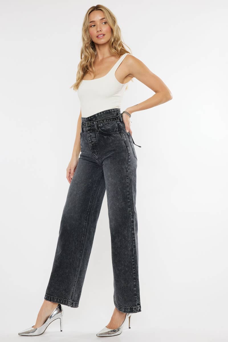 Kancan95: High Rise Belted Jeans