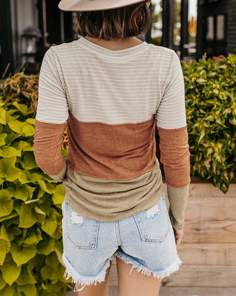 Rustic Striped Henley