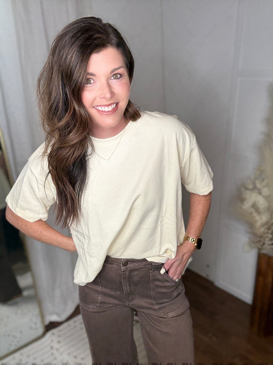 Slouch + Sway Top: Ivory