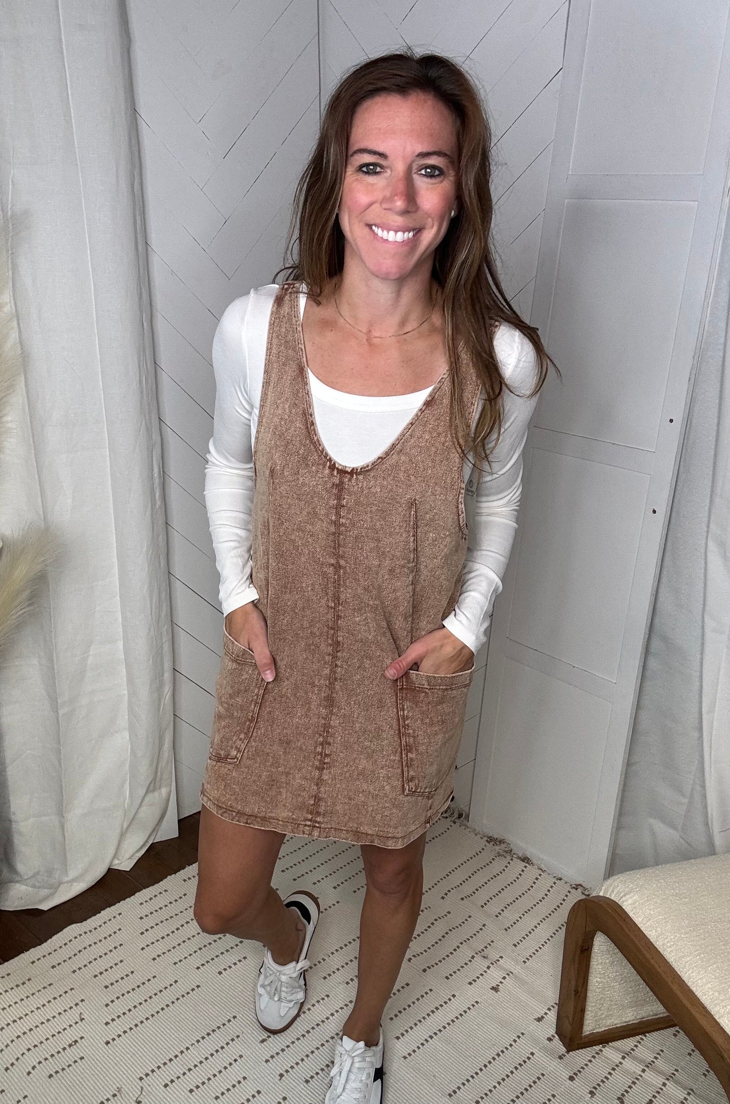 Rustic Charm Overall Dress