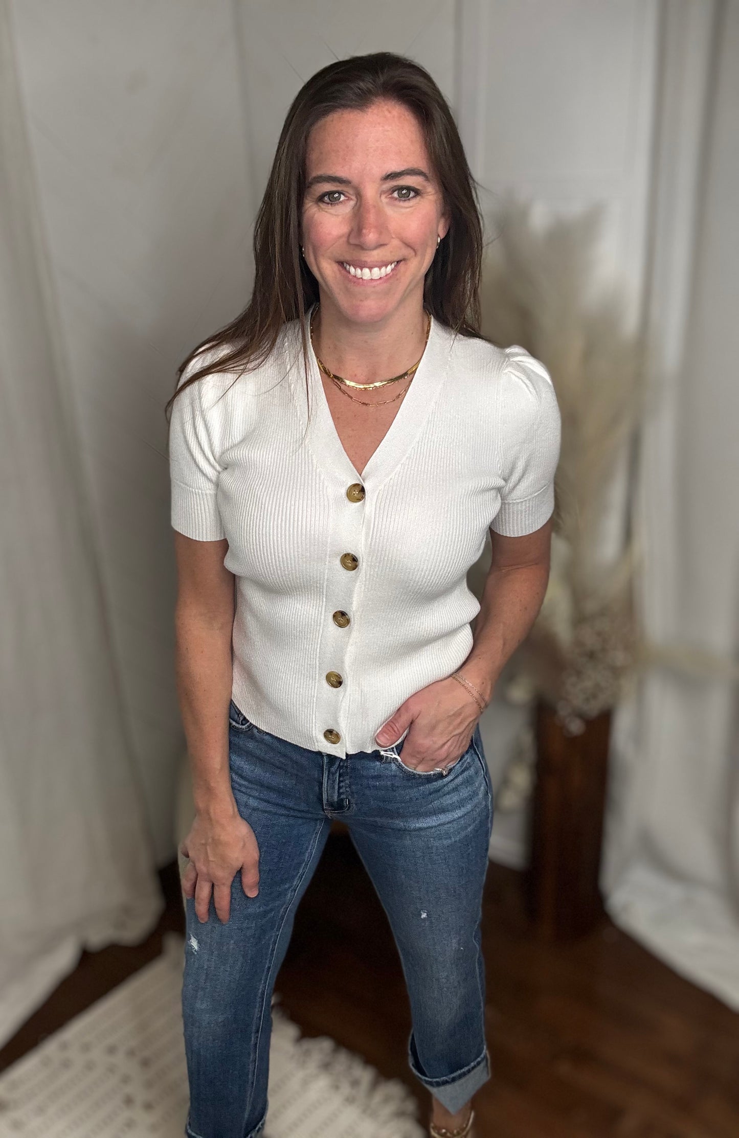 Classic Charm Ivory Cardigan