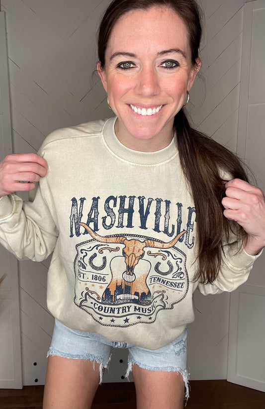 Nashville Sweatshirt: Taupe