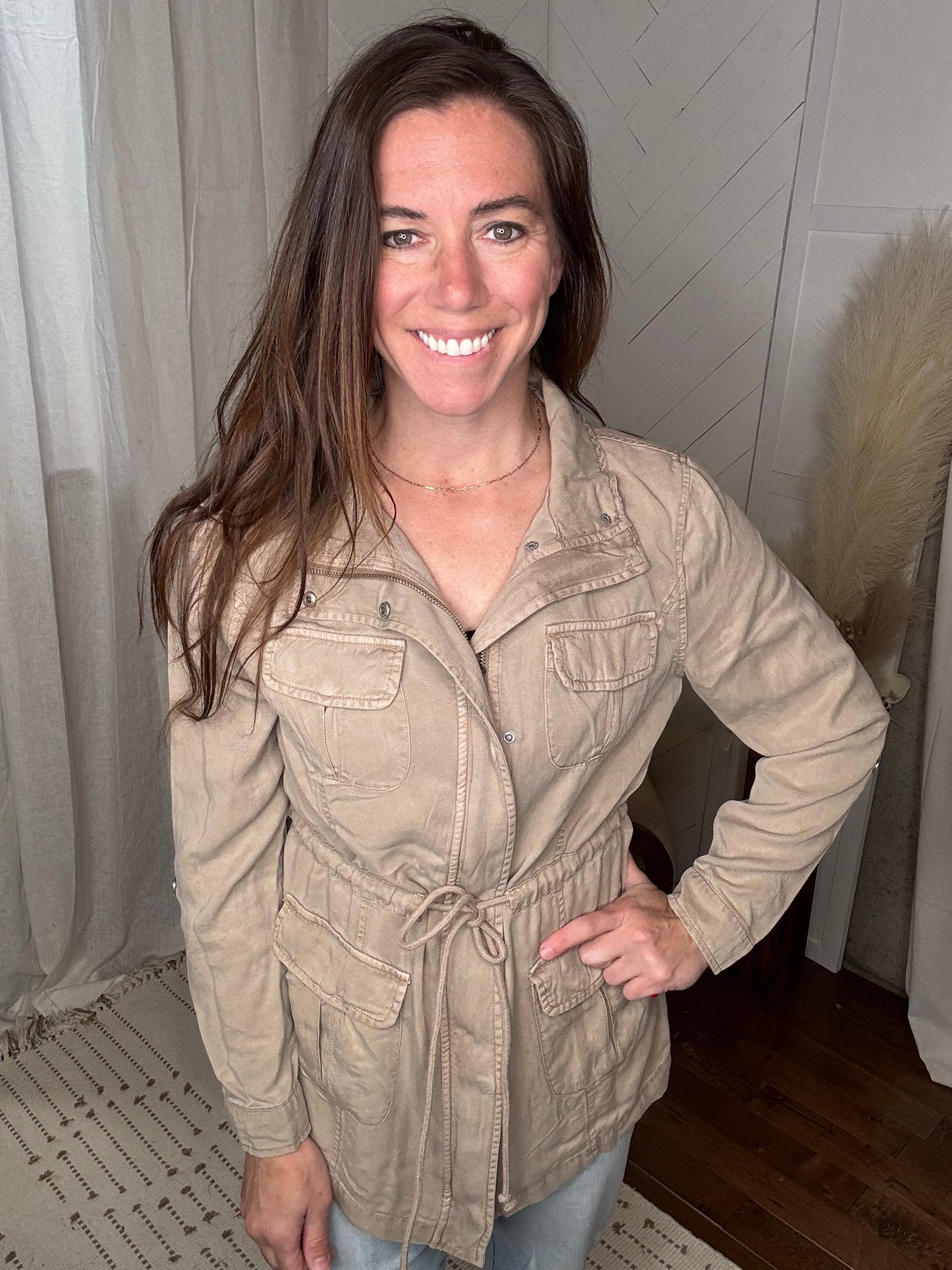 Risen Taupe Anorak Jacket