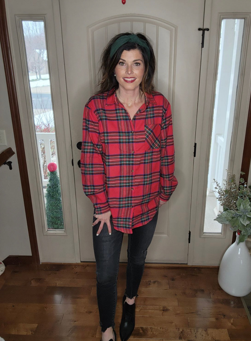 Red Ribbon Flannel