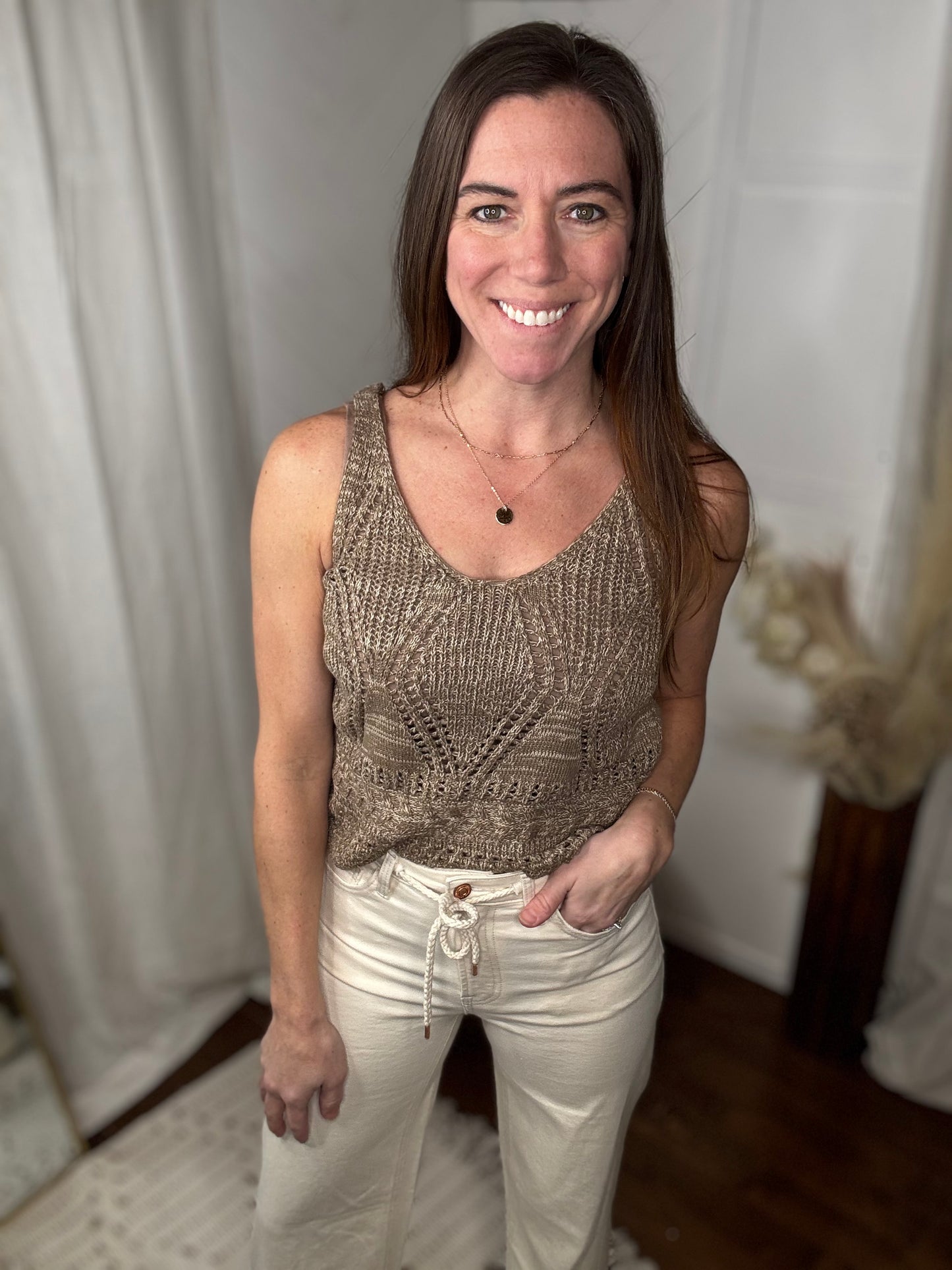 Dessert Weave Crochet Sweater Tank