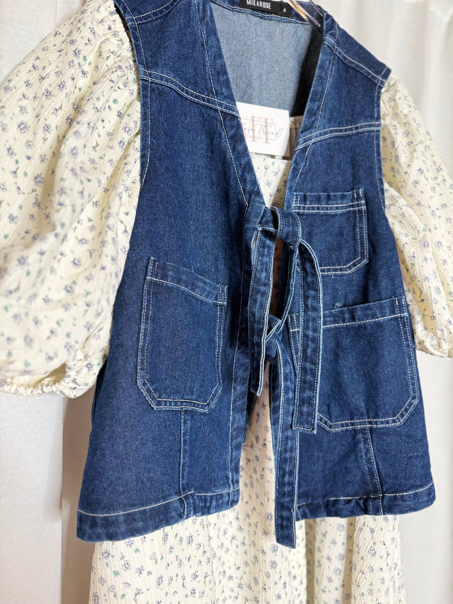 Denim Darling Tie Vest