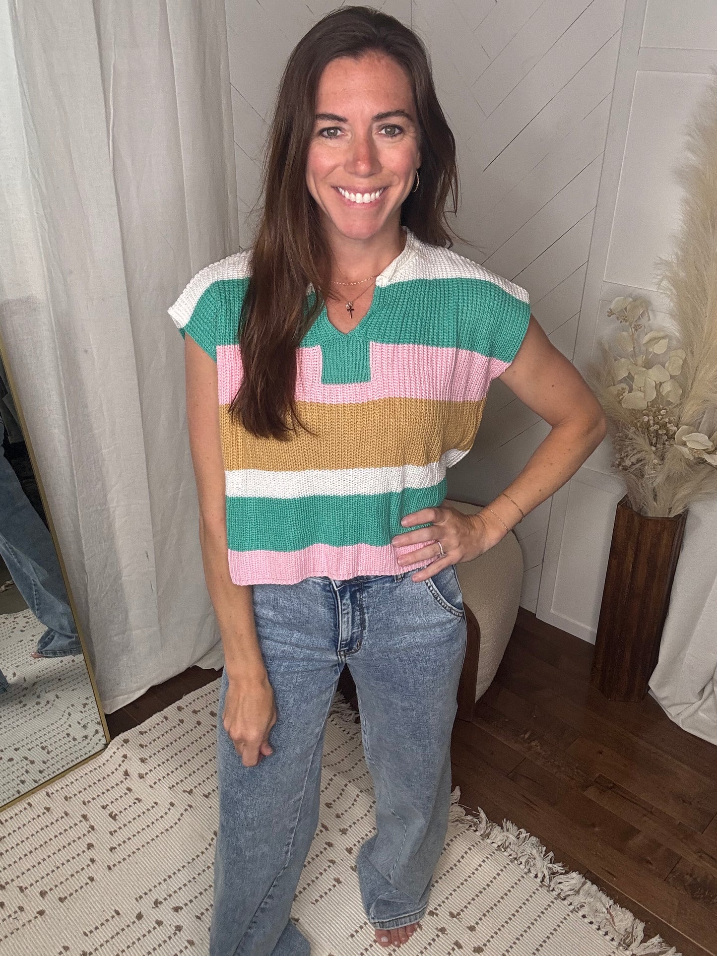 Judy Blue54: High Waisted Detailed Wide Leg Jeans