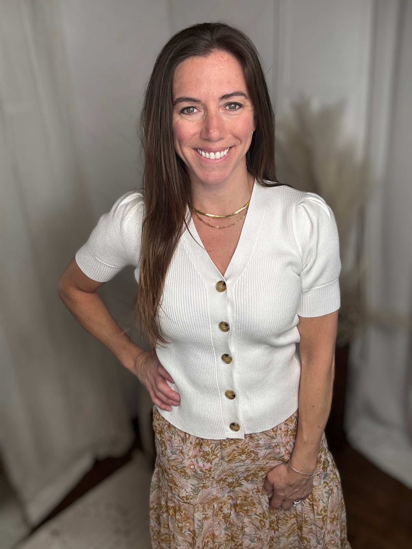 Classic Charm Ivory Cardigan