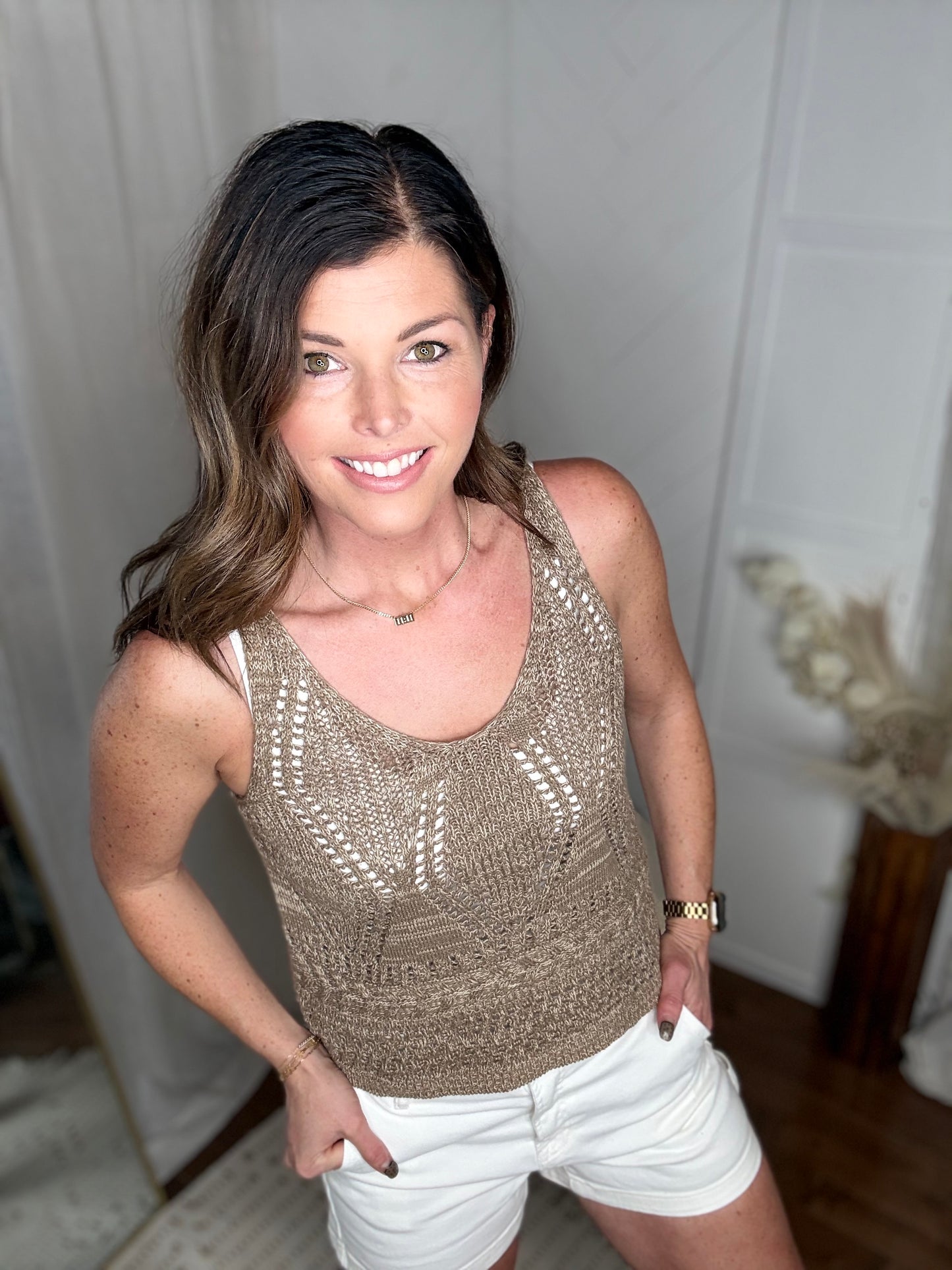 Dessert Weave Crochet Sweater Tank