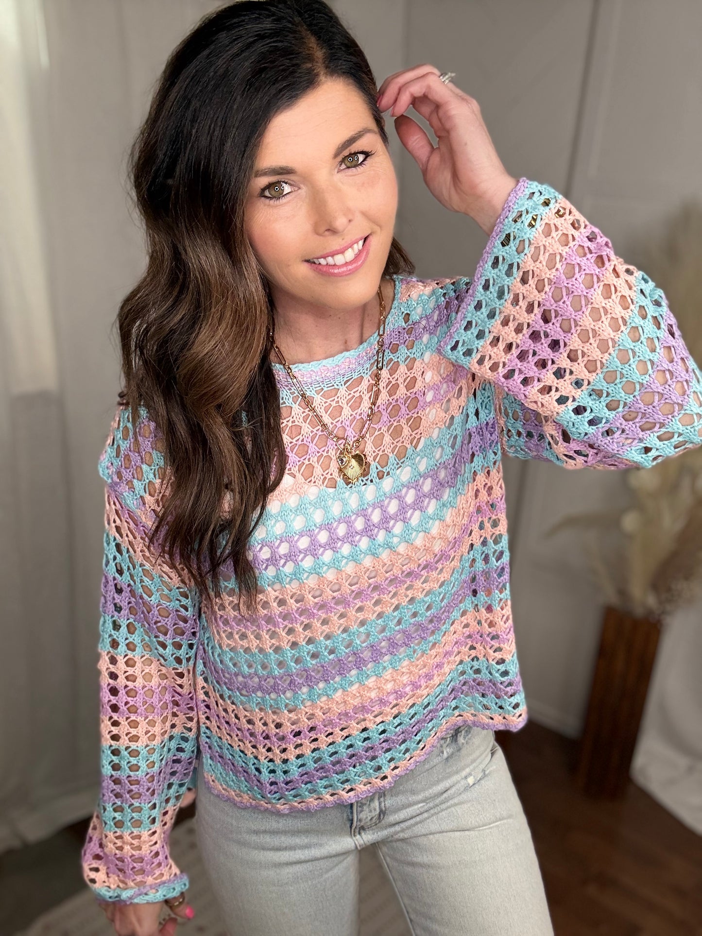 Sunset Stripe Knit Top