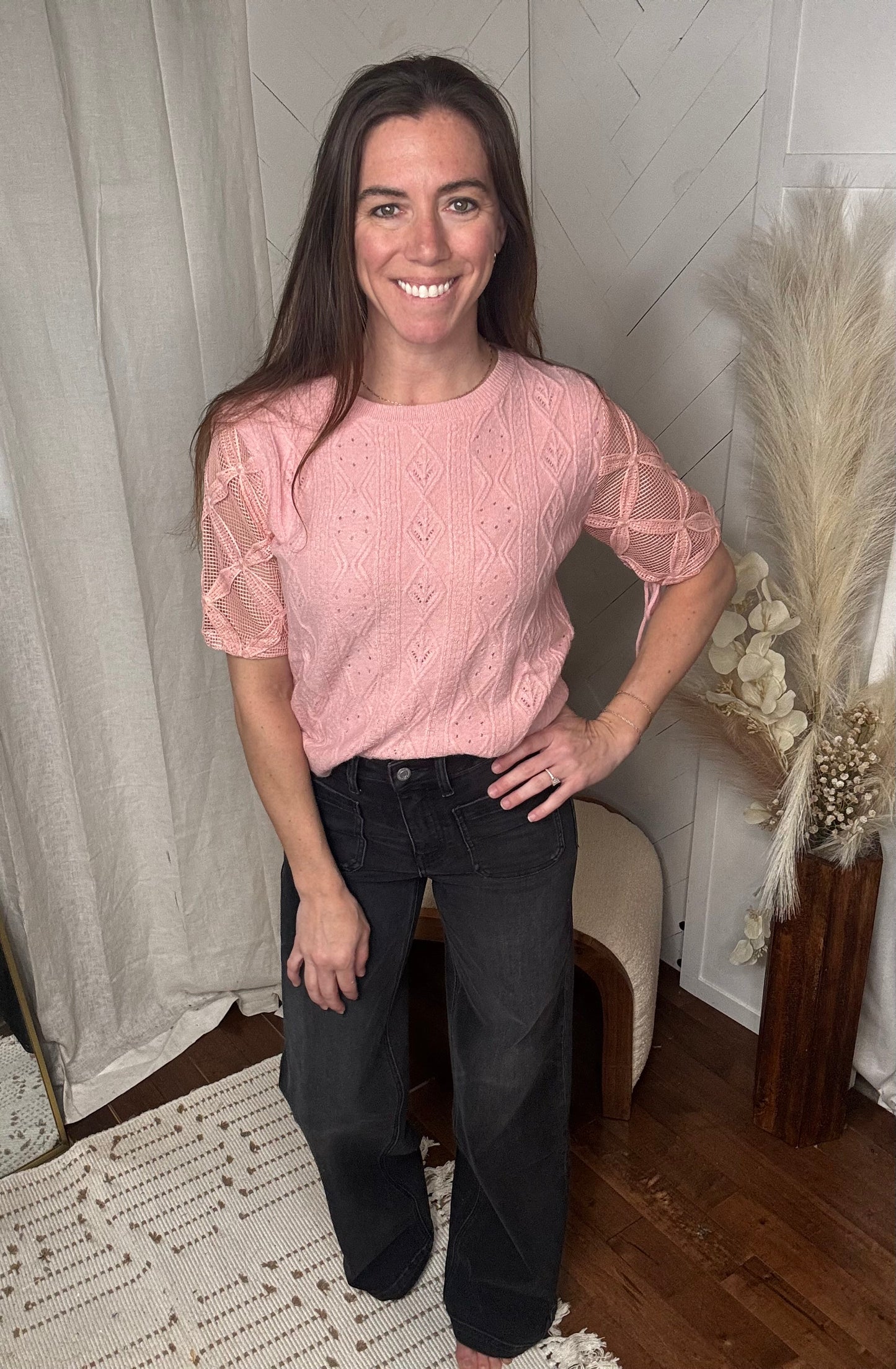 Blush Petal Lace Tee